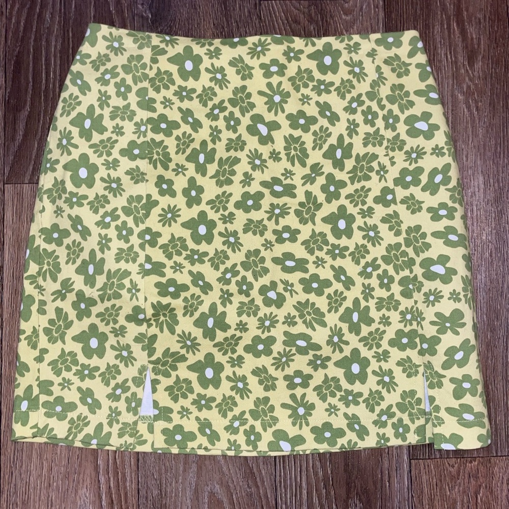 Floral Green Skirt